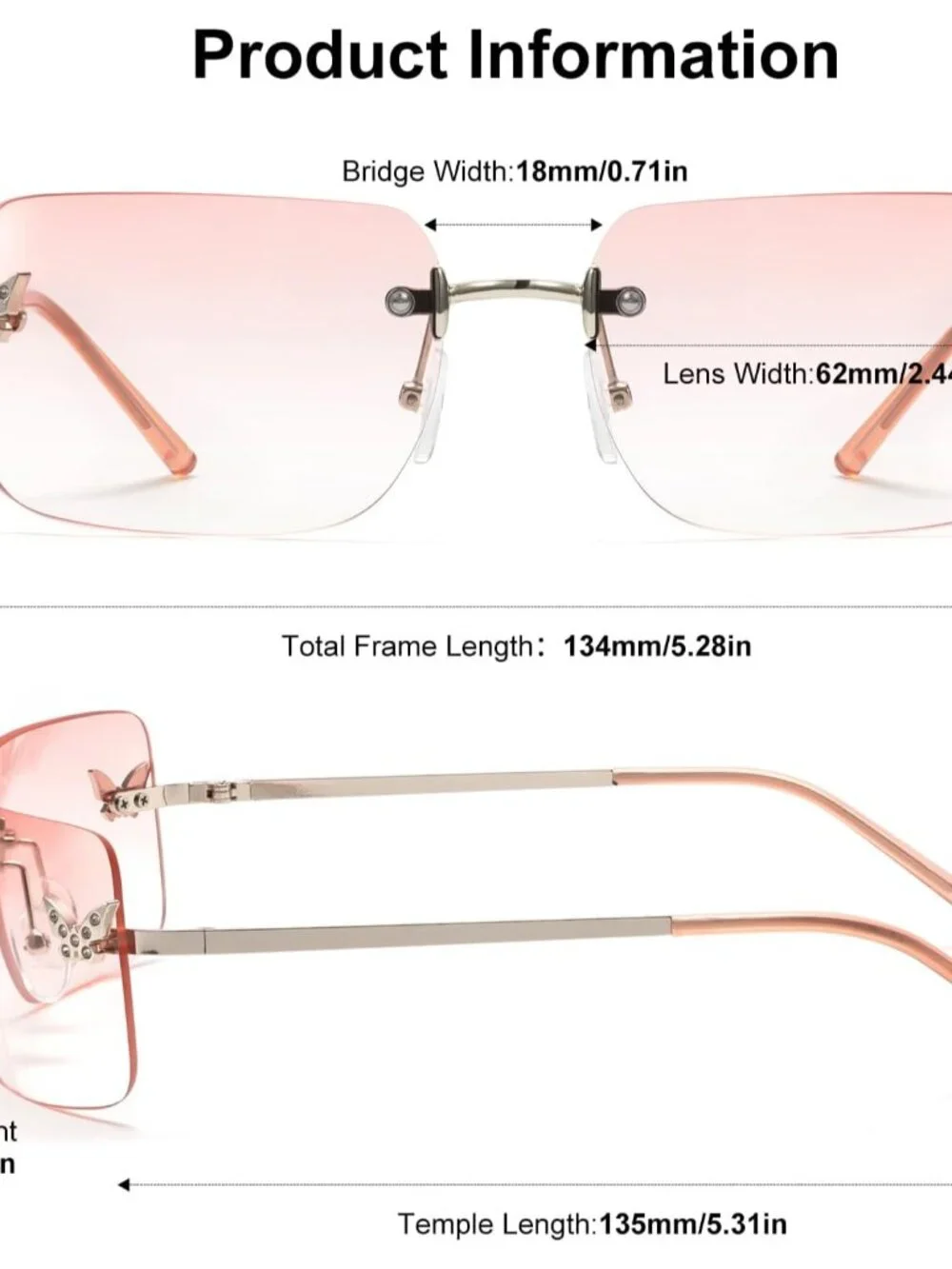 Retro Y2K Sunglasses with Sparkling Butterflies - Trendy 2000s Fashion Accessory